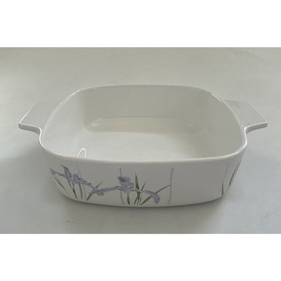 VINTAGE 2 Corning Ware Shadow Iris Casserole Dish A-1-B NO Lid 1 & 1.5 Liter MCM - Picture 6 of 15